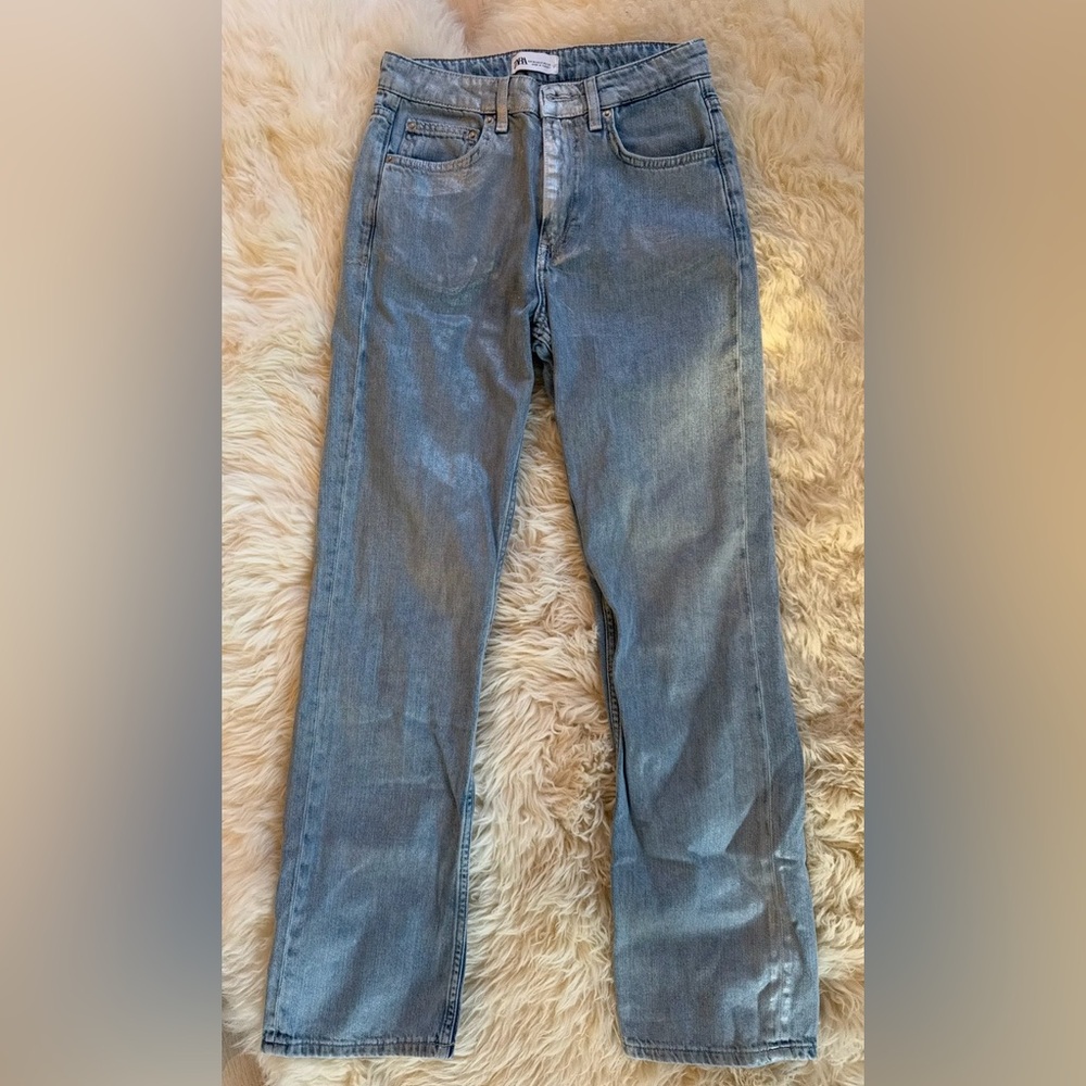 Zara Light Blue Relaxed Jeans